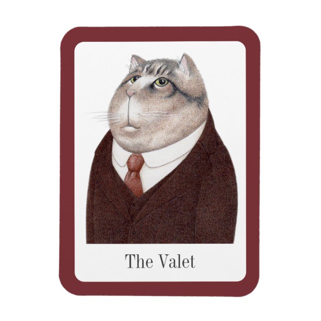 Ímã Mídia flexível VALET CAT 3x4 + Texto (Vertical)