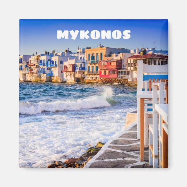Imã Mídia Mykonos com Pequena Veneza (Frente)