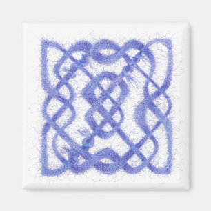 Imã Mídia quadrada do KNOT CELÉTICO VIOLET