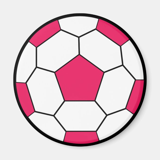 Imã Mídia rosa da bola de futebol (Frente)