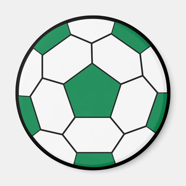 Imã Mídia Verde da Bola de Futebol (Frente)