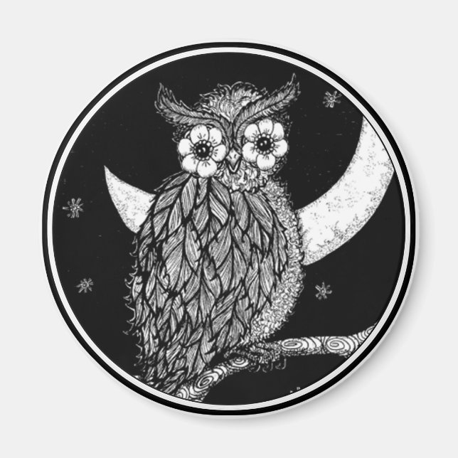 Imã Midnight Owl Magnet (Frente)