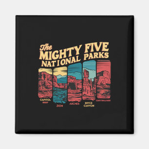 Imã Mighty Five Big 5 Parques Nacionais Caminhando Aca