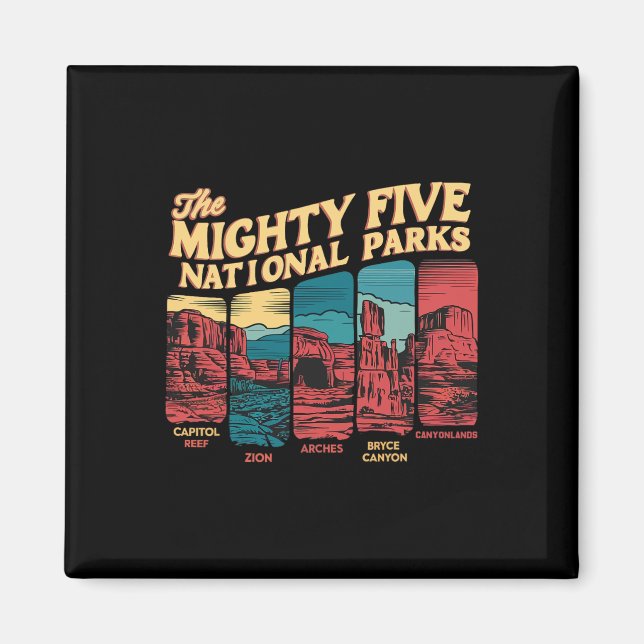 Imã Mighty Five Big 5 Parques Nacionais Caminhando Aca (Frente)
