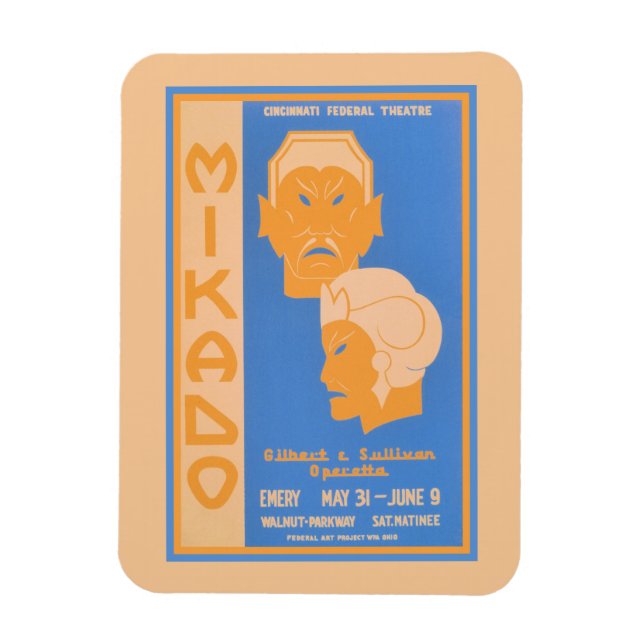 Ímã Mikado Gilbert & Sullivan operetta (Vertical)