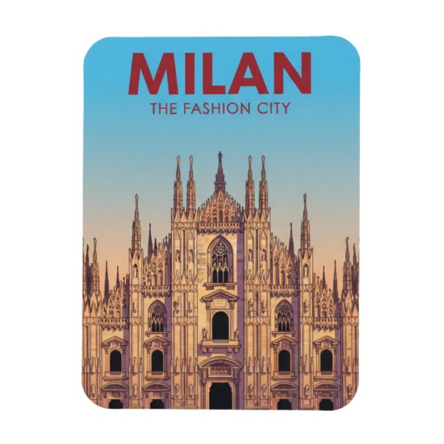 Ímã Milan Duomo Marca de Bagagem (Vertical)