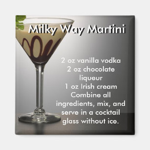 IMÃ MILKY WAY MARTINI RECIPE MAGNET