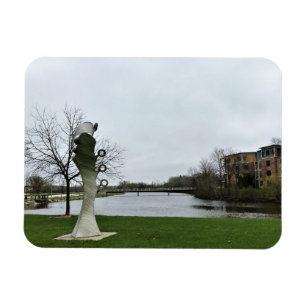 Ímã Milwaukee River, West Bend, Wisconsin