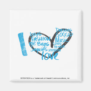 Imã Mim Aqua dos grafites do coração