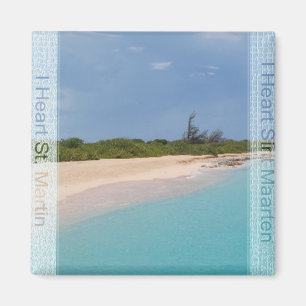 Imã Mim coração Sint Maarten - cena da praia de St