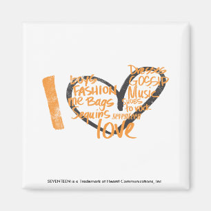 Imã Mim laranja dos grafites do coração