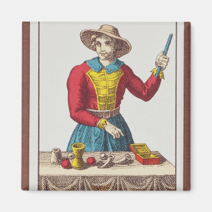 Imã Mim o mágico, sete cartões de tarot
