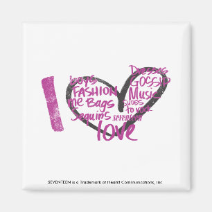 Imã Mim roxo dos grafites do coração