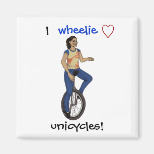 Imã Mim unicycles do amor do wheelie
