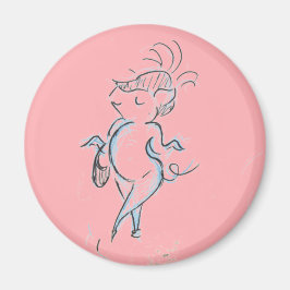 Imã Mincing Lady Pig com um ímã de bolsa