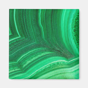 Imã Mineral de Malaquita verde brilhante