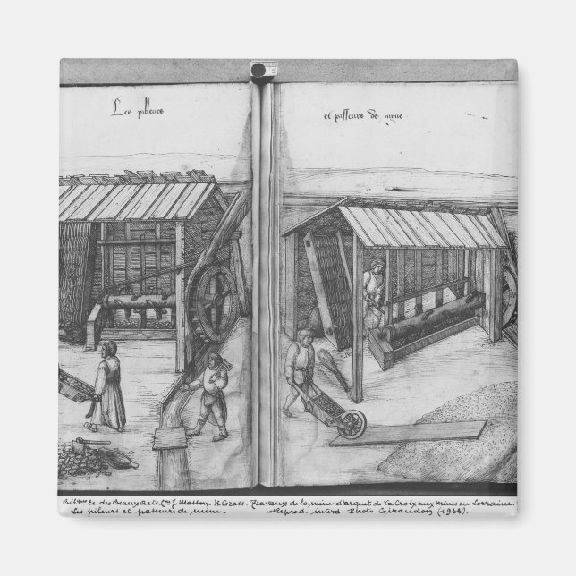 Imã Minério prateado de La Croix-aux-Mines, Lorena (Frente)