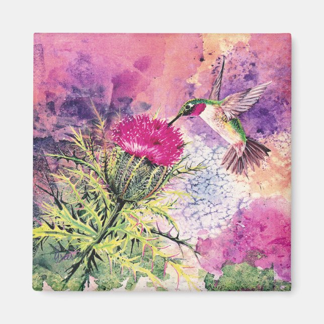 Imã Mingbird Roxo Thiste Magnet (Frente)