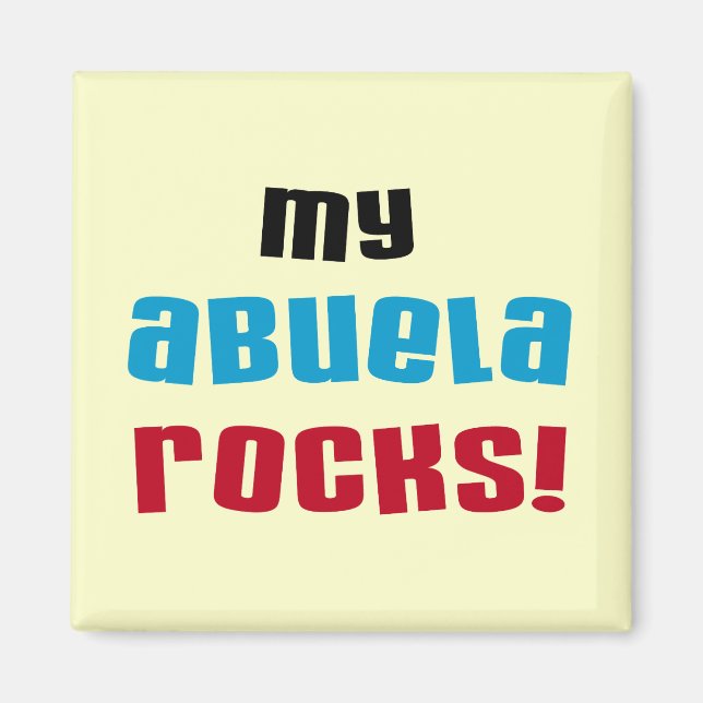 Imã Minha Abuela Rocks T-shirts e presentes (Frente)