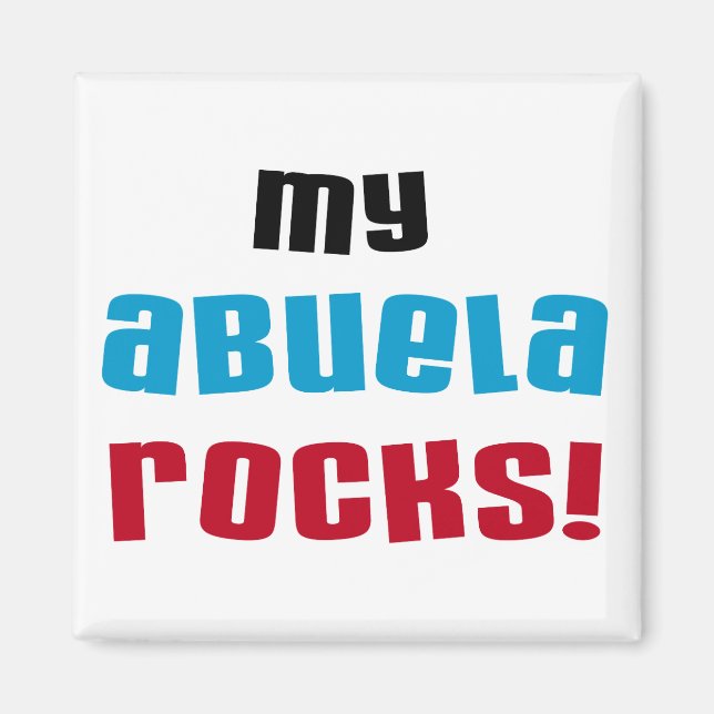 Imã Minha Abuela Rocks T-shirts e presentes (Frente)