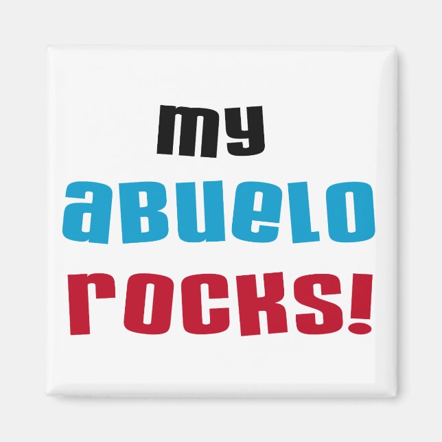 Imã Minha Abuelo Rocks T-shirts e presentes (Frente)