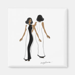 Imã Minha Arte da Moda - Magneta Quadrada