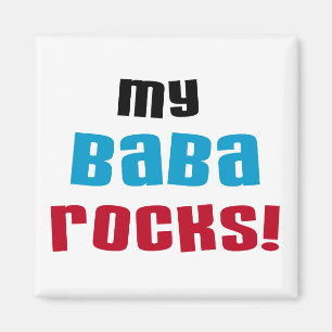 Imã Minha Baba Rocks T-shirts e presentes