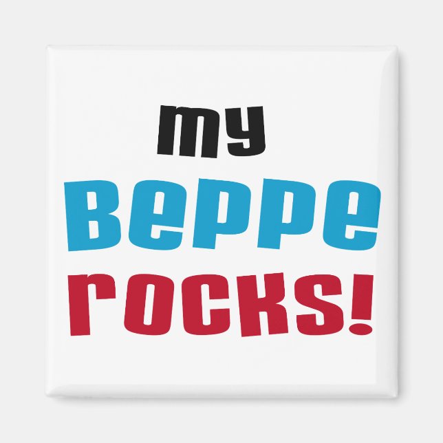 Imã Minha Beppe Rocks T-shirts e presentes (Frente)