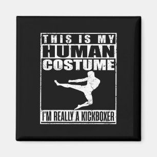Imã Minha Camisa de Fantasia Humana Eu Sou um Kickboxe