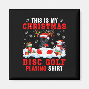 Imã Minha Camisa de Jogar Disc Golf de Natal Equipamen