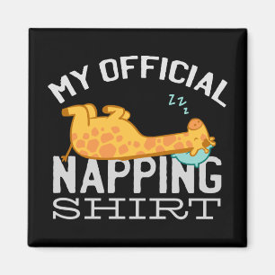 Imã Minha camisa oficial de dormir - Girafa preguiços
