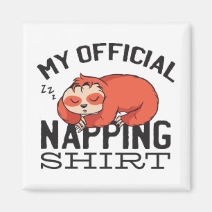 Imã Minha camisa oficial para soneca - Preguiça pregui