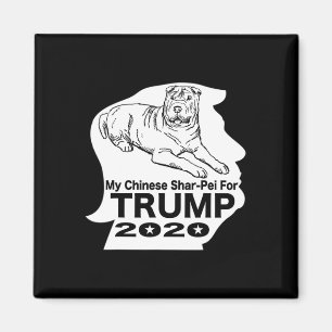 Imã Minha camiseta chinesa Shar-pei para Trump
