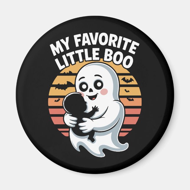 Imã Minha camiseta favorita do Boo Halloween (Frente)