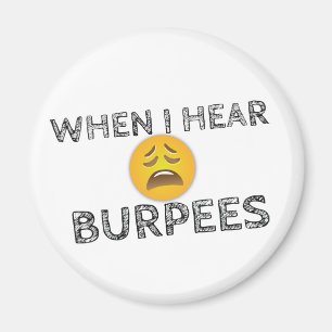 Imã Minha cara quando eu ouvir Burpees - Emoji virado
