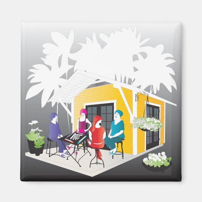 Imã Minha Cottage Mah Jongg (Frente)