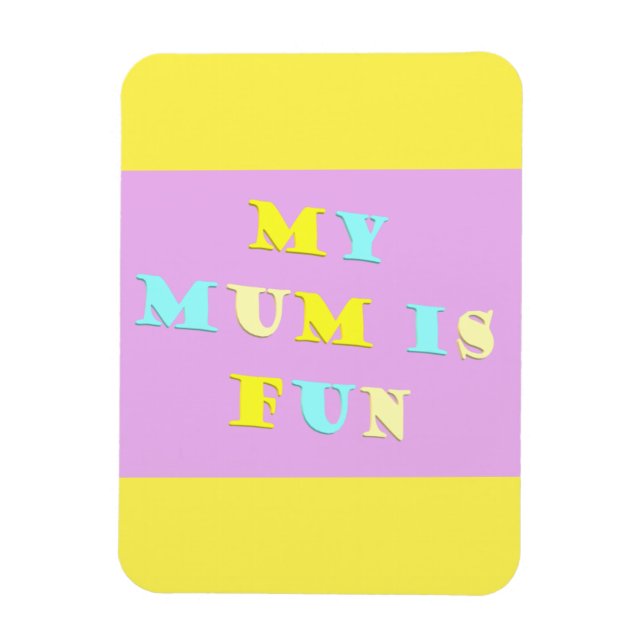 Ímã Minha Design de Mãe com cores poemas pálidas (Vertical)
