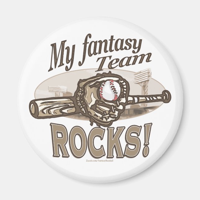 Imã Minha Equipe de Fantasia Rocks! Íman (Frente)