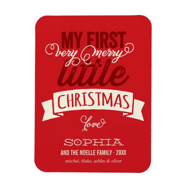 Ímã Minha Feliz Pequeno Natal Bebê 1rua Natal (Vertical)