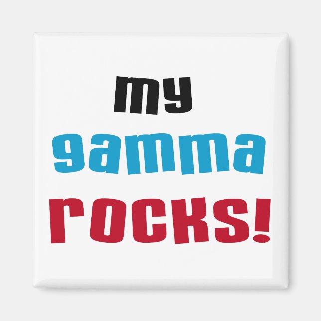 Imã Minha Gama Rocks T-shirts e presentes (Frente)