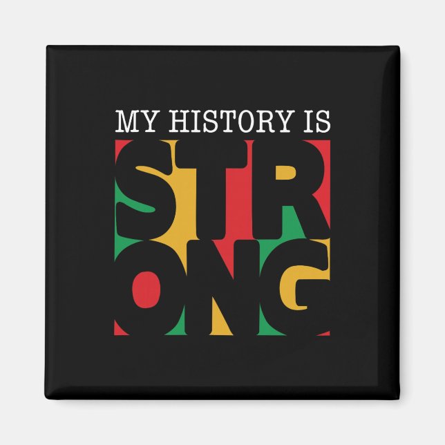 Imã Minha História É Forte Mês da História Afro-Americ (Frente)