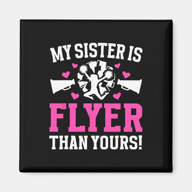 Imã Minha Irmã É Flyer Irmã Cheerleader De Um Cheer S (Frente)