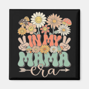 Imã Minha Mãe Era Floral Hippie Groovy Retro Dália Dia