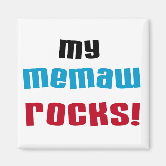 Imã Minha Memaw Rocks T-shirts e presentes (Frente)