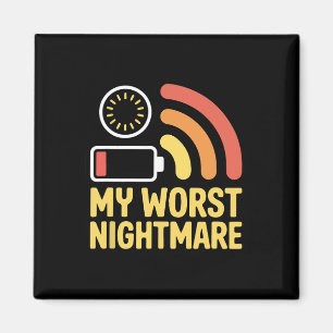 Imã Minha pior noite assustadora sinal de wifi baixo c