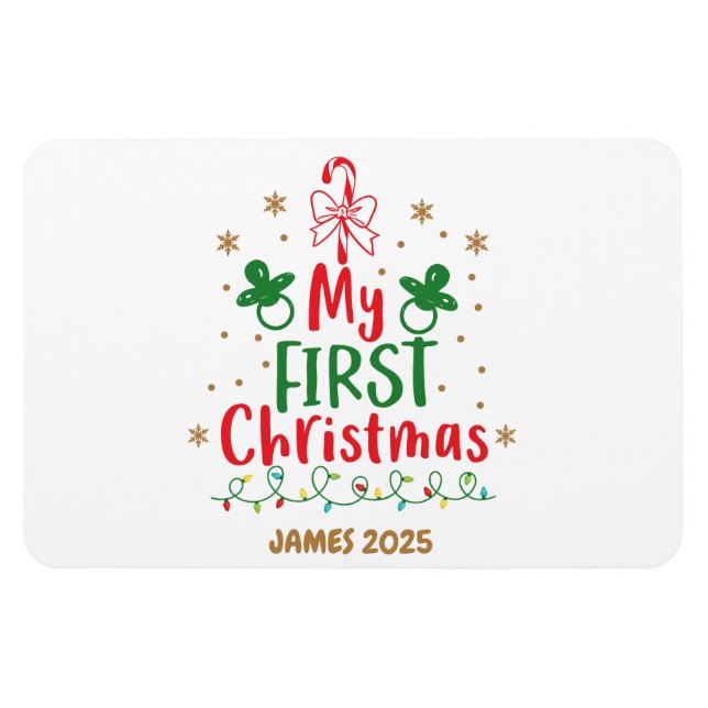 Ímã Minha Primeira Caneta De Natal (Horizontal)
