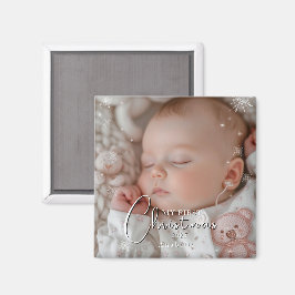 Imã Minha primeira foto de bebê de Natal