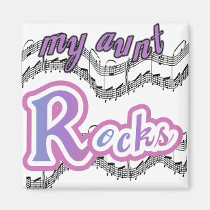 Imã Minha tia Rocks Camisetas e presentes
