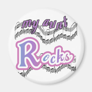 Imã Minha tia Rocks Camisetas e presentes