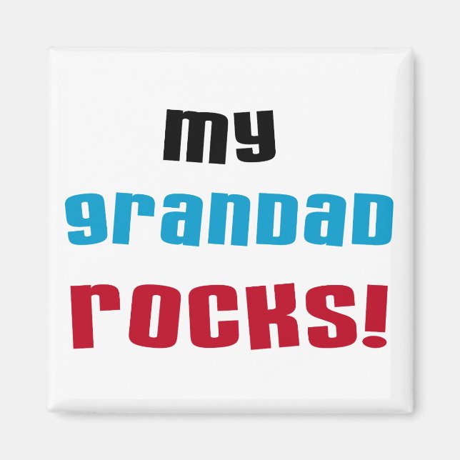 Imã Minha vovó Rocks T-shirts e presentes (Frente)